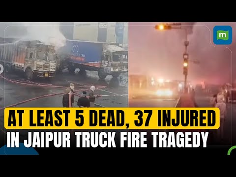 Jaipur-Ajmer Highway Tragedy: At least 5 Dead, 37 Injured as Chemical Truck Causes Massive Fire