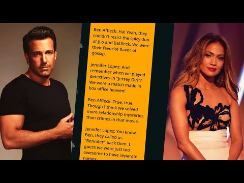 Jennifer Lopez and Ben Affleck Dialogue Generated by Funny Ai