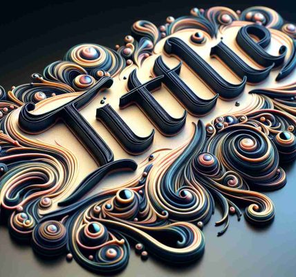 Generate a high-definition, realistic image depicting the word 'Title' written in a beautiful calligraphy style.