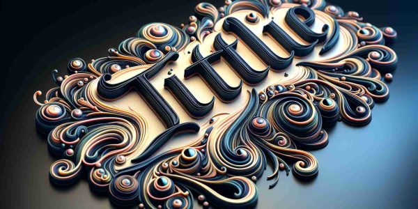 Generate a high-definition, realistic image depicting the word 'Title' written in a beautiful calligraphy style.