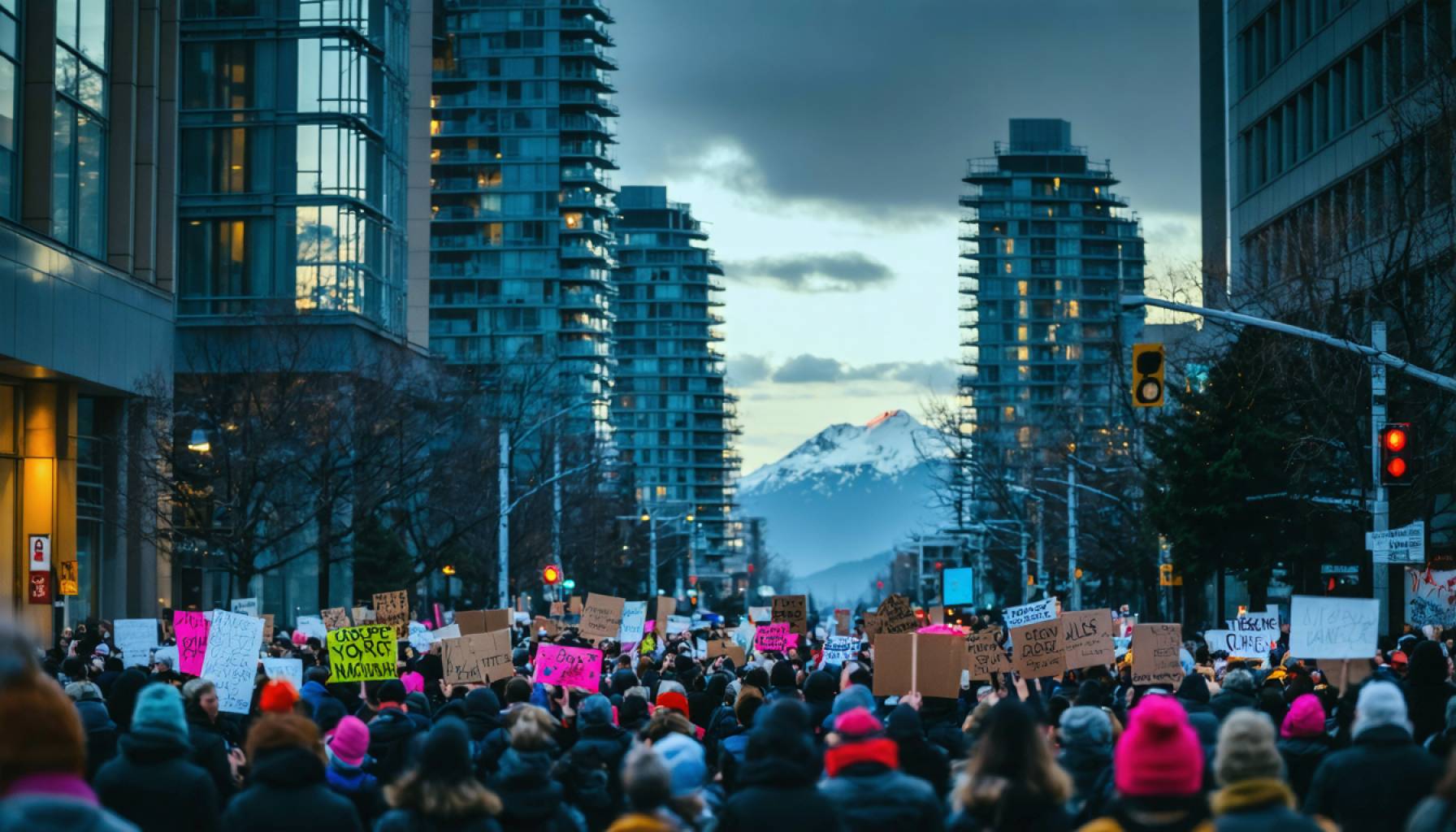 Vancouver's Silent Roar: Peaceful Protests Echo Against Musk's Echoes of Power 